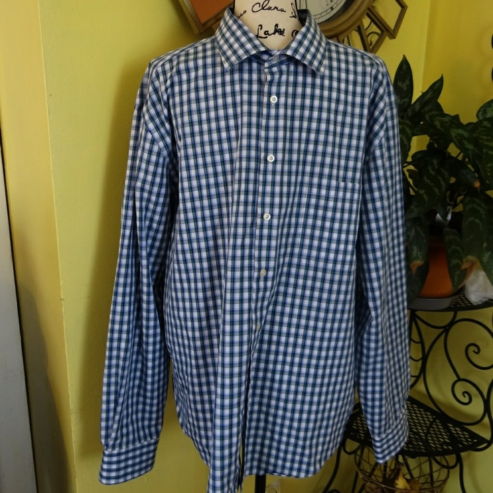 Pronto Uomo Blue Button Down Shirt